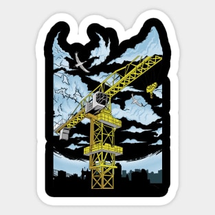 Tower Crane in Sky Sticker